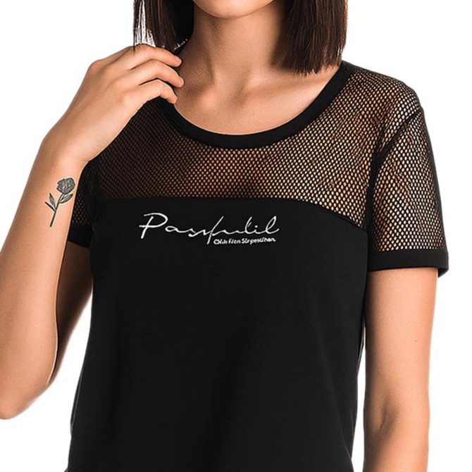 ΒΑΜΒΑΚΕΡΟ T-SHIRT ΜΕ ΔΥΧΤΙ PACO FILE ΜΑΥΡΟ 213165