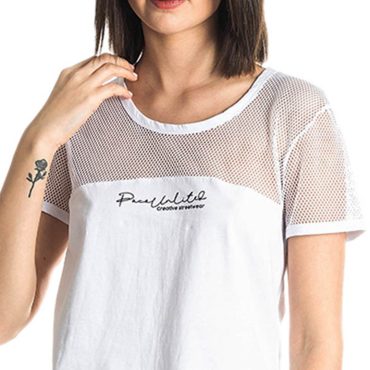 ΒΑΜΒΑΚΕΡΟ T-SHIRT ΜΕ ΔΥΧΤΙ PACO FILE ΑΣΠΡΟ 213165