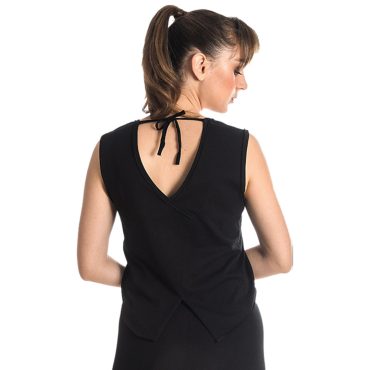 ΒΑΜΒΑΚΕΡΟ ΓΥΝΑΙΚΕΙΟ ΑΜΑΝΙΚΟ T-SHIRT PACO LUXURY ΜΑΥΡΟ 213171