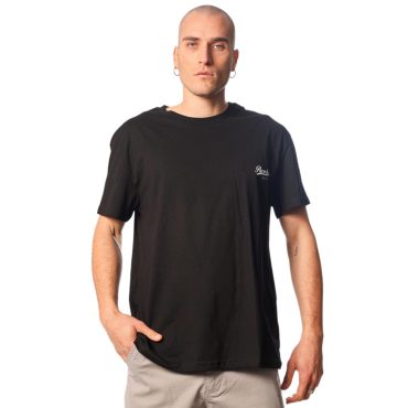 ΑΝΔΡΙΚΟ ΒΑΜΒΑΚΕΡΟ PLUS SIZE T-SHIRT ROUND NECK ΜΑΥΡΟ 2431805
