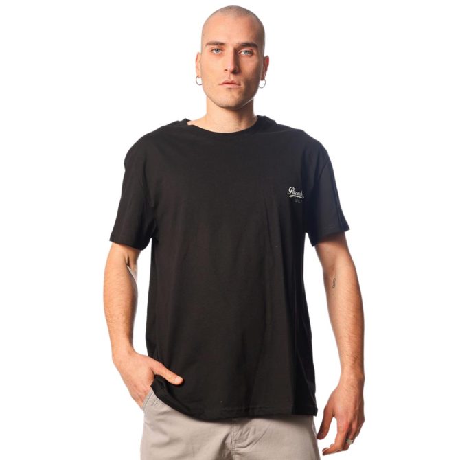 ΑΝΔΡΙΚΟ ΒΑΜΒΑΚΕΡΟ PLUS SIZE T-SHIRT ROUND NECK ΜΑΥΡΟ 2431805