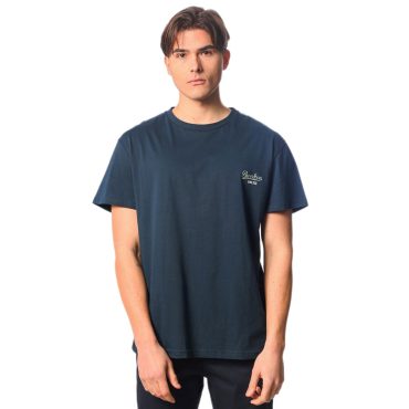 ΑΝΔΡΙΚΟ ΒΑΜΒΑΚΕΡΟ PLUS SIZE T-SHIRT ROUND NECK ΜΠΛΕ 2431805