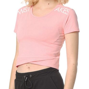 ΒΑΜΒΑΚΕΡΟ ΓΥΝΑΙΚΕΙΟ T-SHIRT CROP PACO MISTAKES ΡΟΖ 2332028