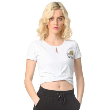 ΒΑΜΒΑΚΕΡΟ ΓΥΝΑΙΚΕΙΟ T-SHIRT CROP PACO SUN ΑΣΠΡΟ 2332033