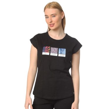 ΒΑΜΒΑΚΕΡΟ ΓΥΝΑΙΚΕΙΟ T-SHIRT PACO LEOPARD ΜΑΥΡΟ 2332048