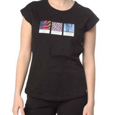 ΒΑΜΒΑΚΕΡΟ ΓΥΝΑΙΚΕΙΟ T-SHIRT PACO LEOPARD ΜΑΥΡΟ 2332048