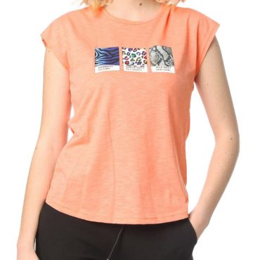 ΒΑΜΒΑΚΕΡΟ ΓΥΝΑΙΚΕΙΟ T-SHIRT PACO LEOPARD ΠΟΡΤΟΚΑΛΙ 2332048