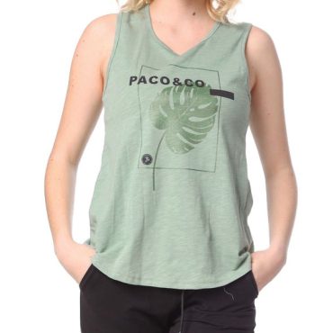 ΒΑΜΒΑΚΕΡΟ ΓΥΝΑΙΚΕΙΟ ΑΜΑΝΙΚΟ T-SHIRT PACO LEAF ΦΥΣΤΙΚΙ 2332050