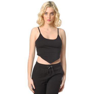 ΒΑΜΒΑΚΕΡΟ ΓΥΝΑΙΚΕΙΟ ΤΙΡΑΝΤΕ CROP TOP PACO ΜΑΥΡΟ 2332060