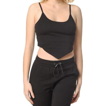 ΒΑΜΒΑΚΕΡΟ ΓΥΝΑΙΚΕΙΟ ΤΙΡΑΝΤΕ CROP TOP PACO ΜΑΥΡΟ 2332060
