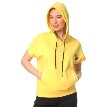 ΒΑΜΒΑΚΕΡΟ ΓΥΝΑΙΚΕΙΟ T-SHIRT ΜΕ ΚΟΥΚΟΥΛΑ ΧΩΡΙΣ ΧΝΟΥΔΙ PACO SIMPLE ΚΙΤΡΙΝΟ 2332076