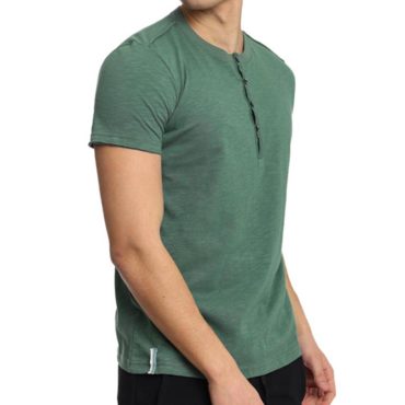 ΑΝΔΡΙΚΟ ΒΑΜΒΑΚΕΡΟ T-SHIRT PACO BUTTONS ΦΥΣΤΙΚΙ 2431027