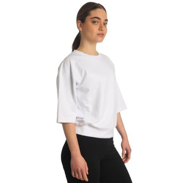 ΒΑΜΒΑΚΕΡΟ ΓΥΝΑΙΚΕΙΟ T-SHIRT ΜΕ 3/4 MANIKI PACO ΑΣΠΡΟ COLLEGE 2432054