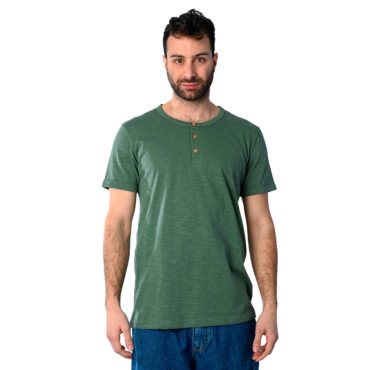 ΑΝΔΡΙΚΟ ΒΑΜΒΑΚΕΡΟ T-SHIRT PACO BUTTONS ΦΥΣΤΙΚΙ 2531028