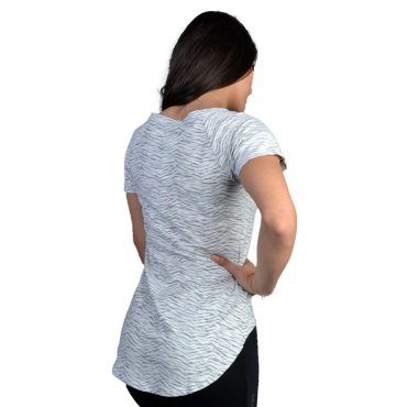 ΒΑΜΒΑΚΕΡΟ ΓΥΝΑΙΚΕΙΟ ΜΑΚΡΥ T-SHIRT ΜΕ ΣΤΡΟΓΓΥΛΗ ΛΑΙΜΟΚΟΨΗ PACO MISS YOU ΑΣΠΡΟ 4130