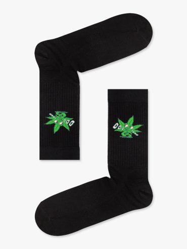 Κάλτσα Βαμβακερή Πετσετέ με Marijuane Best Bad RTO