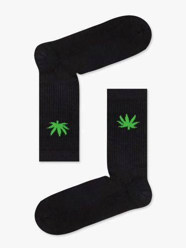 Κάλτσα Βαμβακερή Πετσετέ με Cannabis Leaf RTO