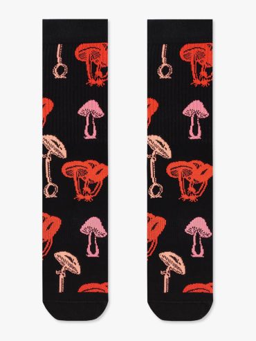 Κάλτσα Βαμβακερή Πετσετέ με Psychedelic Mushrooms RTO
