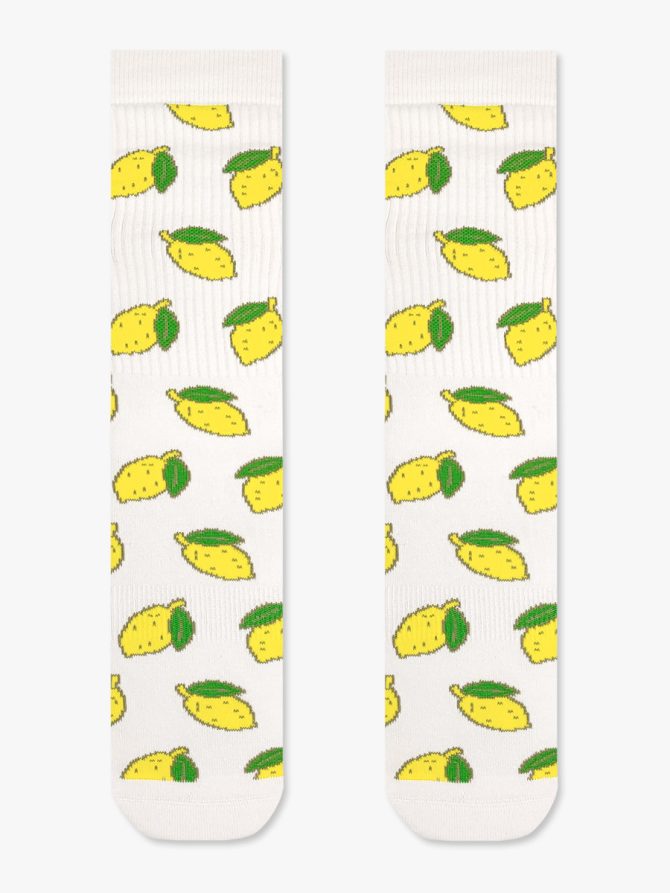 Κάλτσα Βαμβακερή Πετσετέ με Σχέδια Lemons RTO