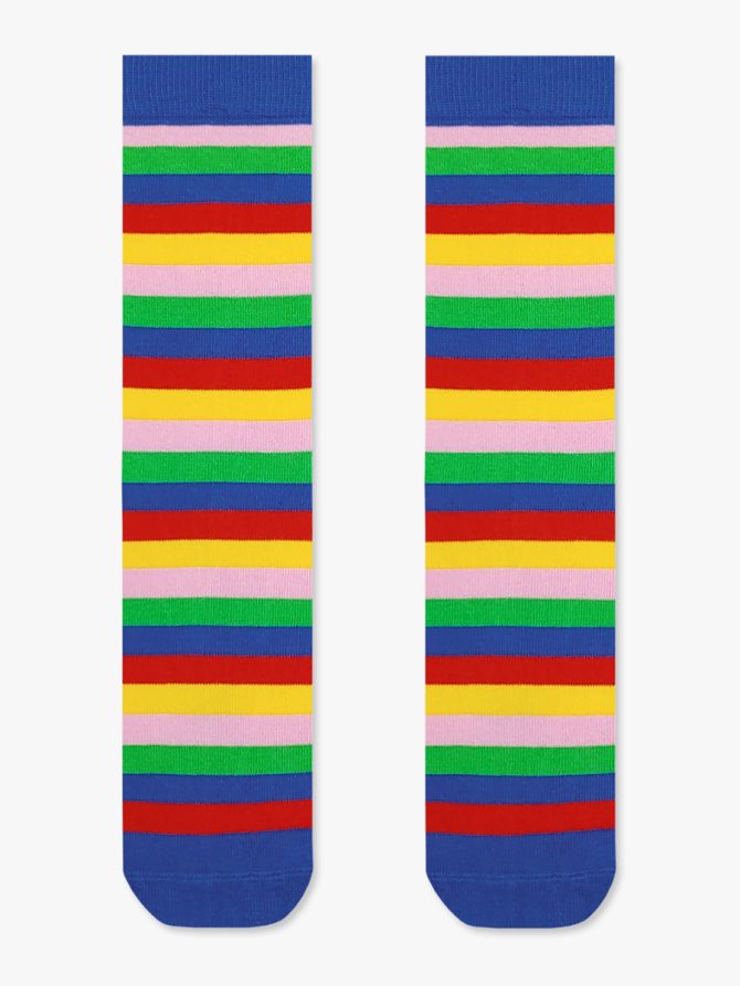 Βαμβακερή Κάλτσα με Σχέδια Striped RTO