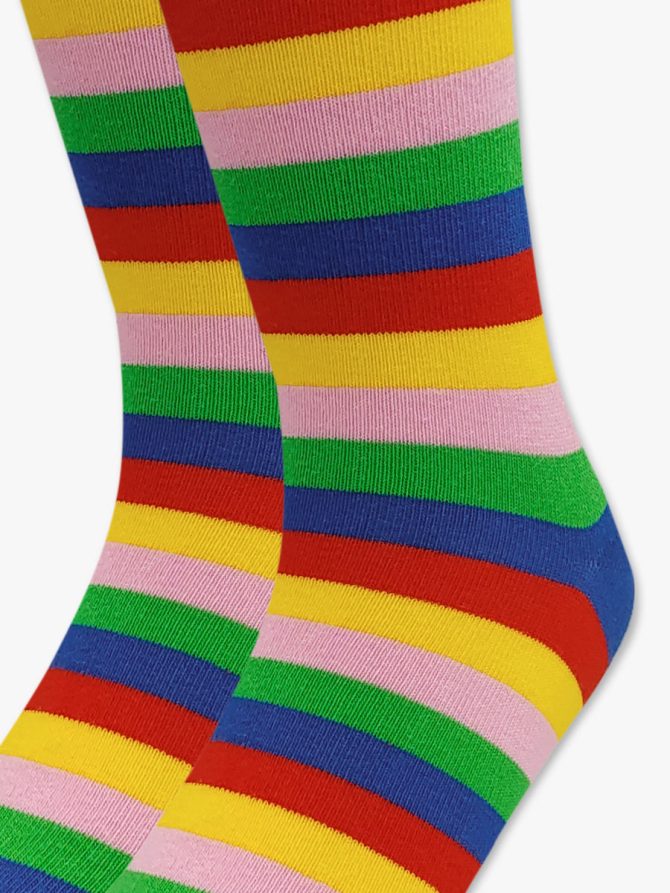 Βαμβακερή Κάλτσα με Σχέδια Striped RTO - Image 3