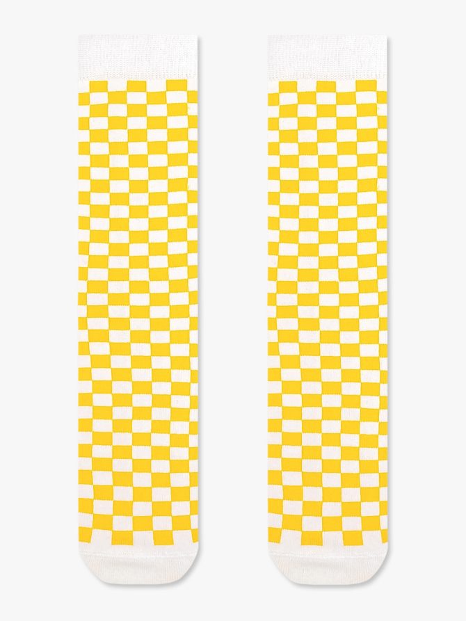 Βαμβακερή Κάλτσα με Σχέδια Checkboard RTO
