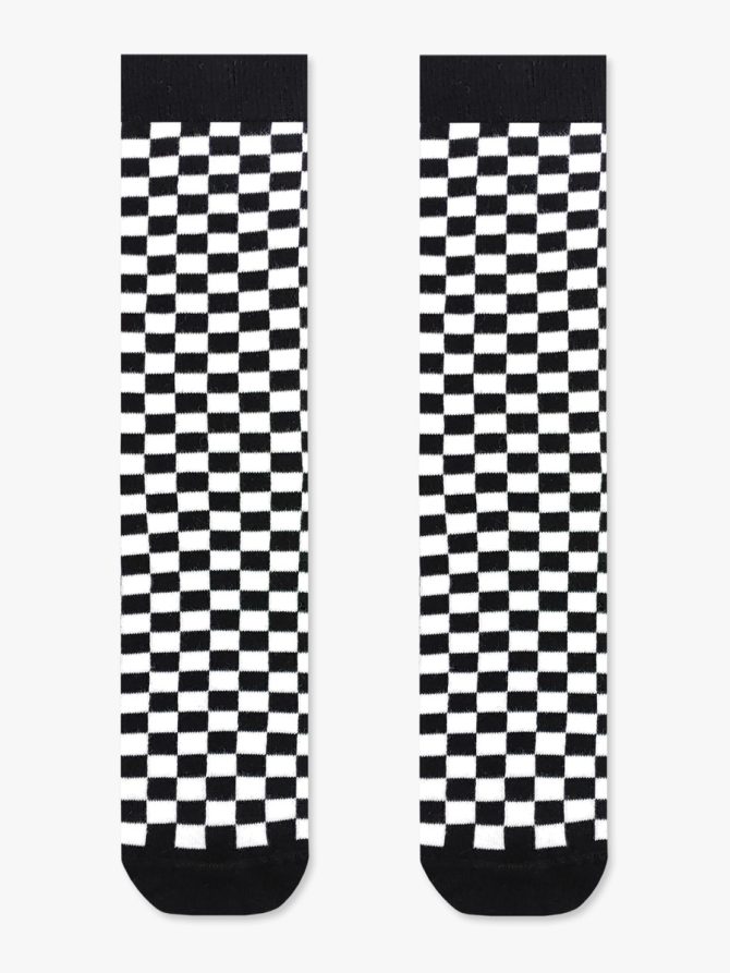 Βαμβακερή Κάλτσα με Σχέδια Checkboard RTO