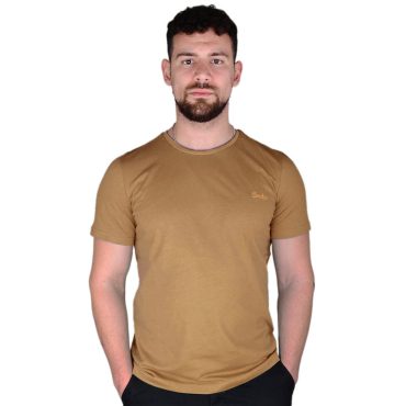 ΑΝΔΡΙΚΟ ΒΑΜΒΑΚΕΡΟ T-SHIRT PACO SIMPLE ΚΑΦΕ 2431800