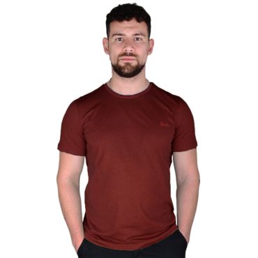 ΑΝΔΡΙΚΟ ΒΑΜΒΑΚΕΡΟ T-SHIRT PACO SIMPLE ΜΠΟΡΝΤΟ 2431800
