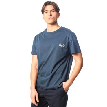 ΑΝΔΡΙΚΟ ΒΑΜΒΑΚΕΡΟ PLUS SIZE T-SHIRT ROUND NECK ΜΠΛΕ ΡΑΦ 2431805