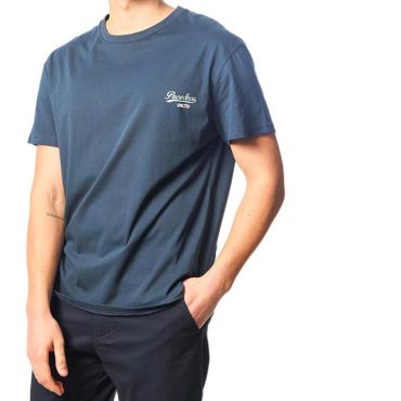 ΑΝΔΡΙΚΟ ΒΑΜΒΑΚΕΡΟ PLUS SIZE T-SHIRT ROUND NECK ΜΠΛΕ ΡΑΦ 2431805