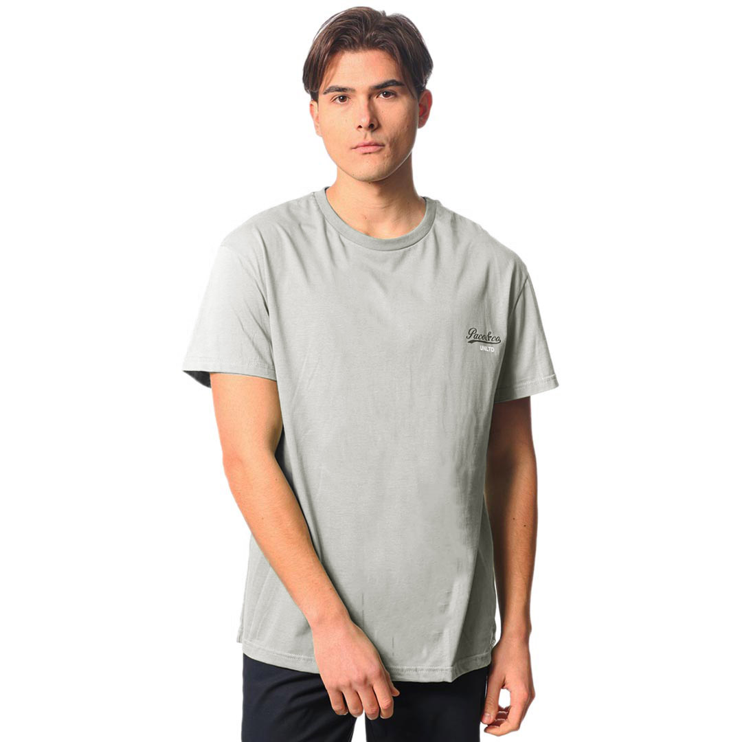 ΑΝΔΡΙΚΟ ΒΑΜΒΑΚΕΡΟ PLUS SIZE T-SHIRT ROUND NECK ΓΚΡΙ 2431805