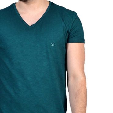 ΑΝΔΡΙΚΟ ΒΑΜΒΑΚΕΡΟ T-SHIRT PACO BSC V NECK PRINT ΠΕΤΡΟΛ 2431821