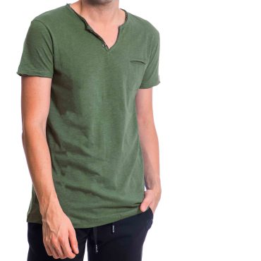 ΑΝΔΡΙΚΟ ΒΑΜΒΑΚΕΡΟ T-SHIRT PACO BSC V NECK PRINT ΦΥΣΤΙΚΙ 2431823