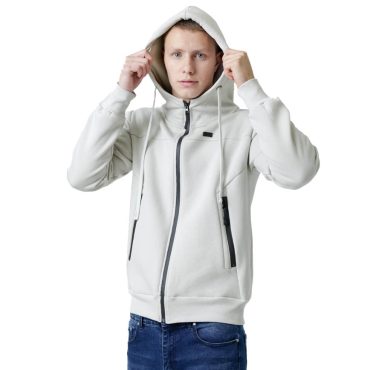 ΒΑΜΒΑΚΕΡΗ ΑΝΔΡΙΚΗ ΖΑΚΕΤΑ ΜΕ ΧΝΟΥΔΙ PACO REVERSED ZIPPER JACKET ΓΚΡΙ 2581101