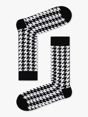 Βαμβακερή Κάλτσα με Σχέδια Houndstooth RTO
