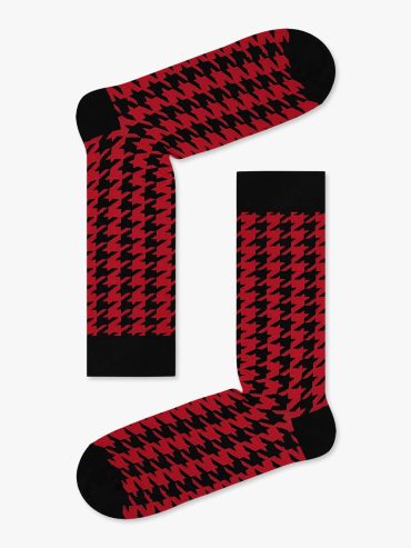 Βαμβακερή Κάλτσα με Σχέδια Houndstooth RTO