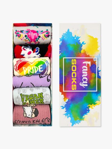 GIFT BOX Κάλτσες Βαμβακερές με Σχέδια Mixed 6 Ζευγάρια NODO