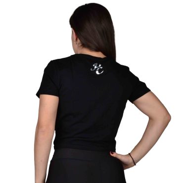 ΒΑΜΒΑΚΕΡΟ ΓΥΝΑΙΚΕΙΟ T-SHIRT CROP PACO ΜΑΥΡΟ 201622