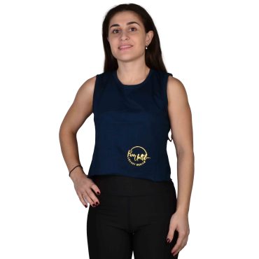 ΒΑΜΒΑΚΕΡΟ ΓΥΝΑΙΚΕΙΟ ΑΜΑΝΙΚΟ T-SHIRT PACO LUXURY ΜΠΛΕ 213171