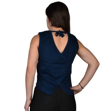 ΒΑΜΒΑΚΕΡΟ ΓΥΝΑΙΚΕΙΟ ΑΜΑΝΙΚΟ T-SHIRT PACO LUXURY ΜΠΛΕ 213171