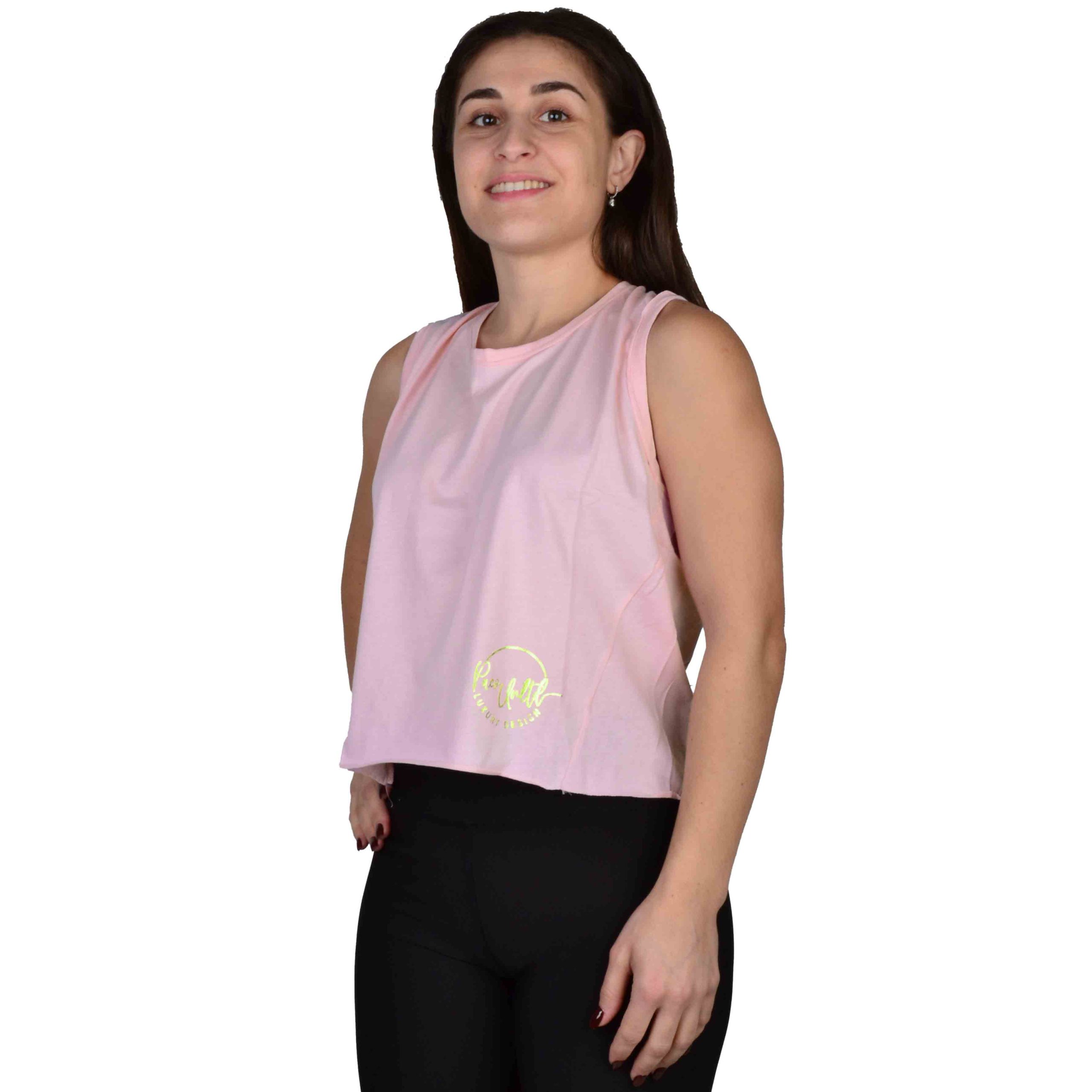 ΒΑΜΒΑΚΕΡΟ ΓΥΝΑΙΚΕΙΟ ΑΜΑΝΙΚΟ T-SHIRT PACO LUXURY ΡΟΖ 213171