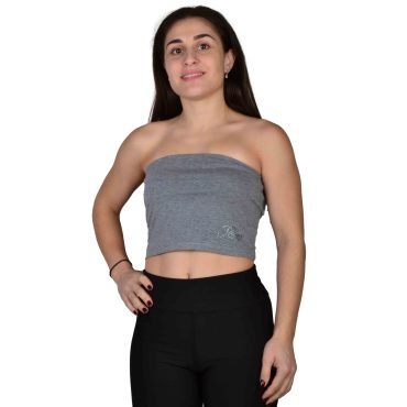 ΒΑΜΒΑΚΕΡΟ ΓΥΝΑΙΚΕΙΟ CROP ΤΟΠ PACO ΓΚΡΙ 2152