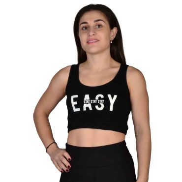 ΒΑΜΒΑΚΕΡΟ ΓΥΝΑΙΚΕΙΟ CROP ΤΟΠ PACO EASY ΜΑΥΡΟ 2280