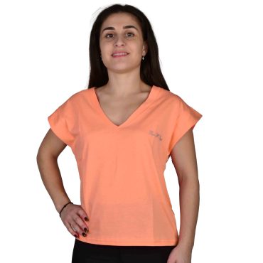 ΒΑΜΒΑΚΕΡΟ ΓΥΝΑΙΚΕΙΟ T-SHIRT PACO V-NECK ΠΟΡΤΟΚΑΛΙ 2332010
