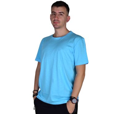 ΑΝΔΡΙΚΟ ΒΑΜΒΑΚΕΡΟ T-SHIRT PACO BSC PRINT ΓΑΛΑΖΙΟ 2431820