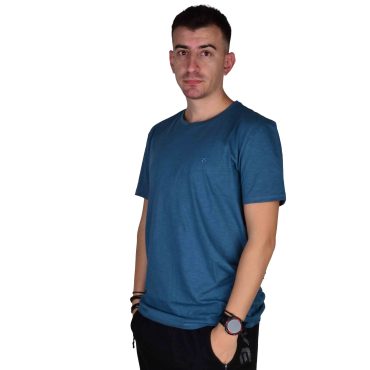 ΑΝΔΡΙΚΟ ΒΑΜΒΑΚΕΡΟ T-SHIRT PACO BSC PRINT ΜΠΛΕ ΡΑΦ 2431820