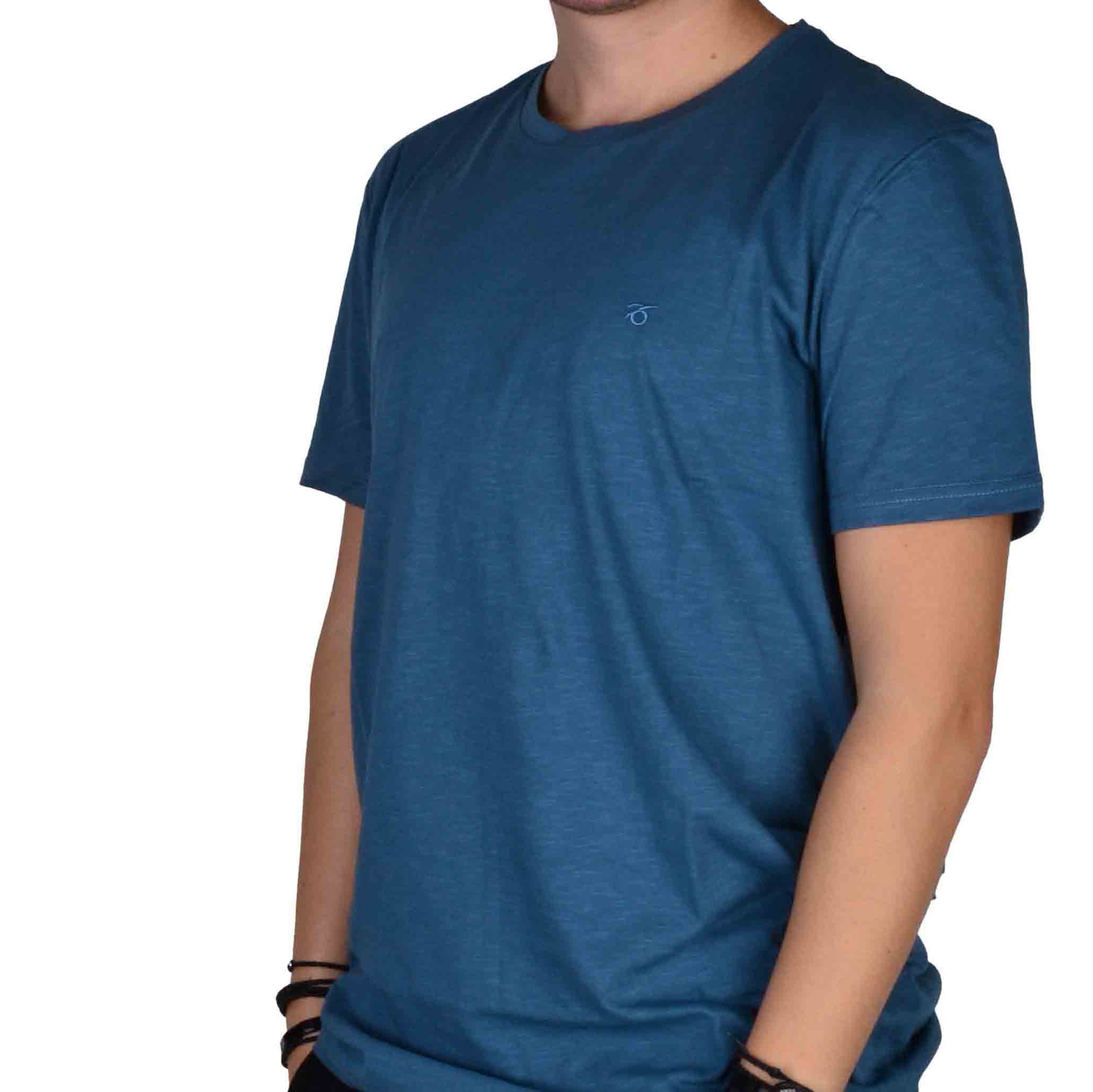 ΑΝΔΡΙΚΟ ΒΑΜΒΑΚΕΡΟ T-SHIRT PACO BSC PRINT ΜΠΛΕ ΡΑΦ 2431820