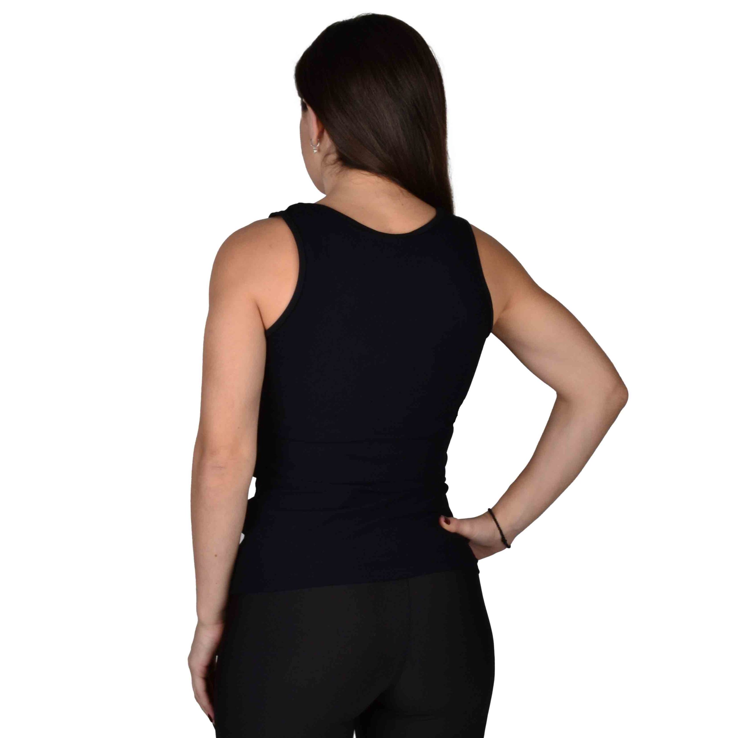 ΒΑΜΒΑΚΕΡΟ ΓΥΝΑΙΚΕΙΟ ΑΜΑΝΙΚΟ T-SHIRT PACO SPORT ΜΑΥΡΟ 86227