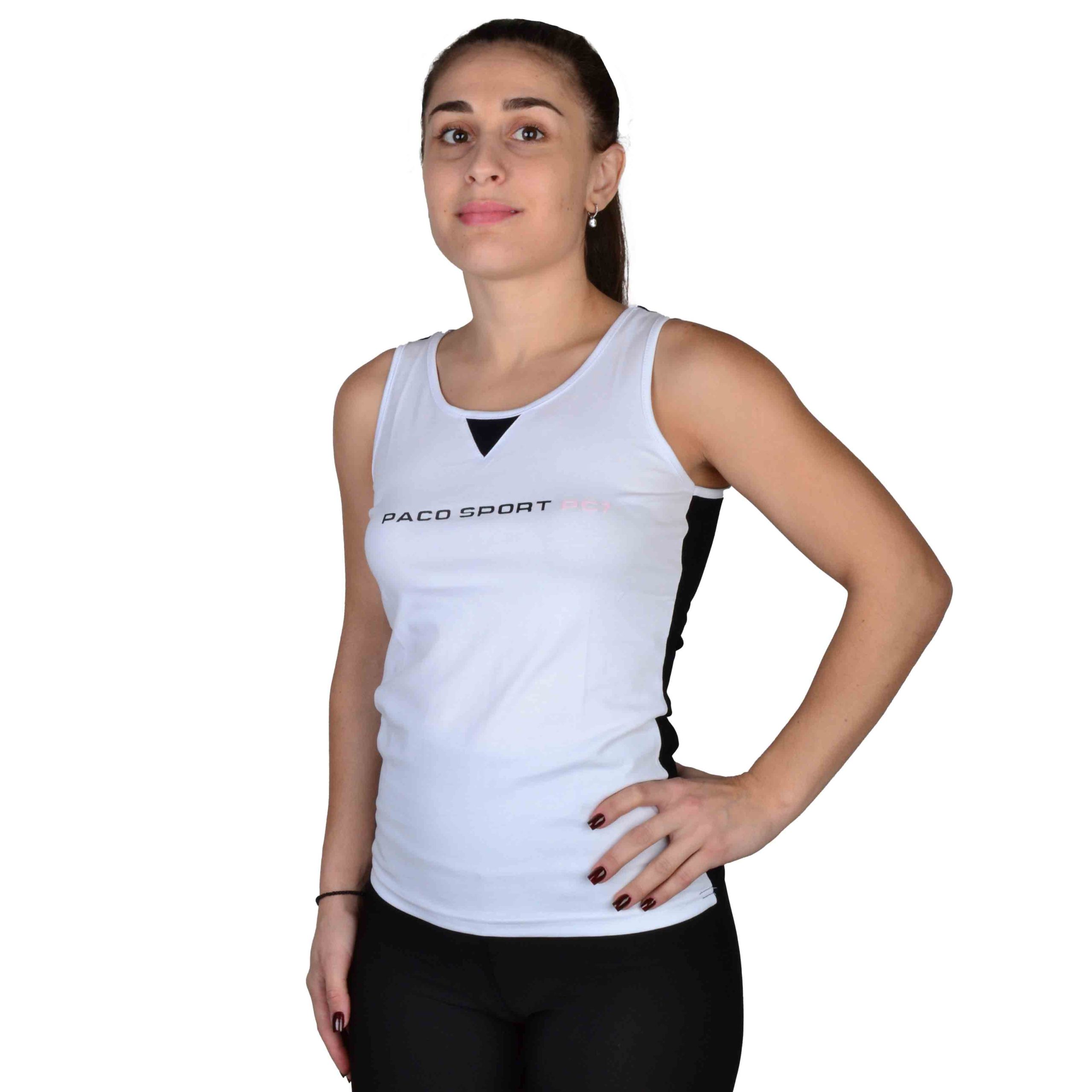 ΒΑΜΒΑΚΕΡΟ ΓΥΝΑΙΚΕΙΟ ΑΜΑΝΙΚΟ T-SHIRT PACO SPORT ΑΣΠΡΟ 86227